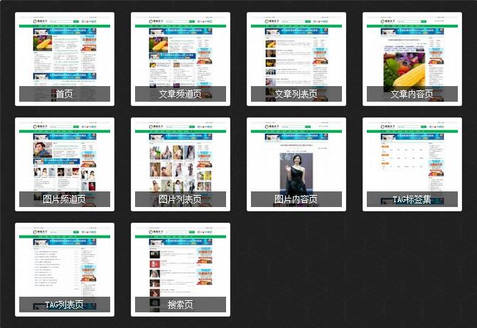 免费精品织梦DedeCMS绿色简洁文章资讯模板