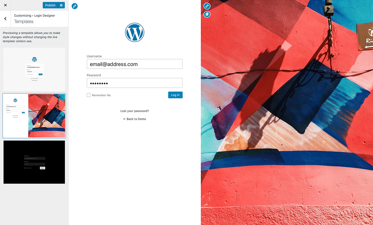WordPress Login Designer WordPress Login Designer