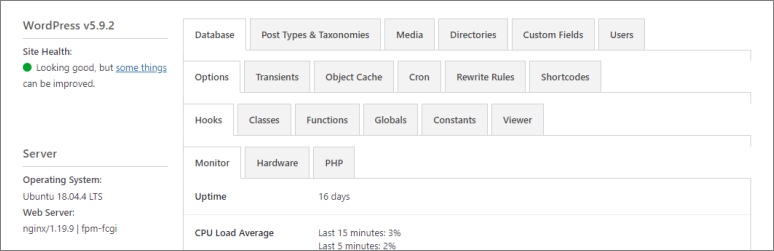 WordPress网站监控数据丰富的仪表盘插件System Dashboard