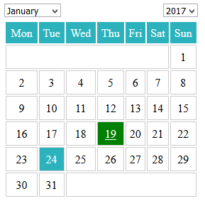 WordPress简单的Ajax日历小工具插件Ajax Archive Calendar