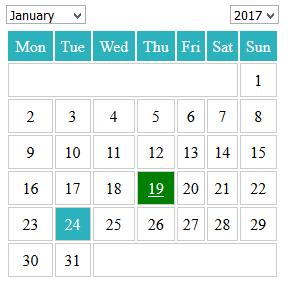  WordPress simple Ajax calendar gadget plug-in Ajax Archive Calendar