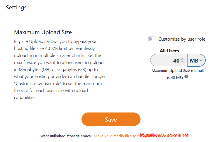  WordPress Plugin Big File Uploads that Breaks the Host Limit on Uploading File Size