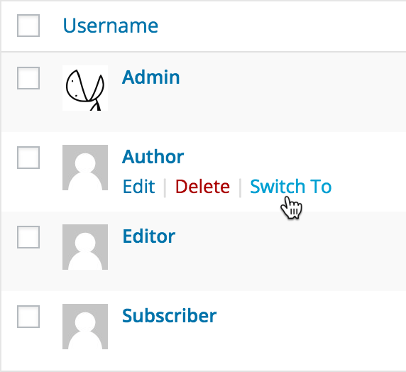 WordPress用户账号快捷切换插件user-switching