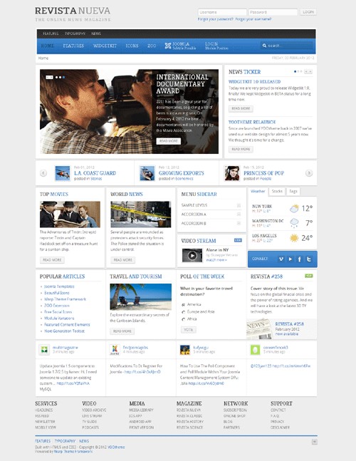 YT作品Joomla 1.5&2.5杂志模板主题Revista