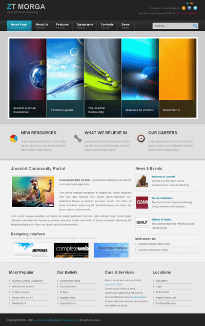 ZT作品Joomla 1.5&1.6&1.7企业网站模板Morga