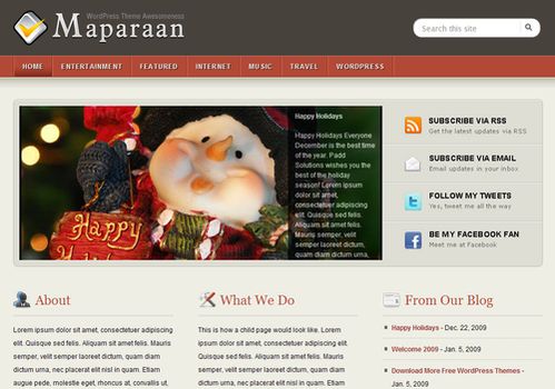 清新大气的 WordPress 公司主题 企业模板Maparaan