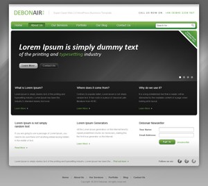 绿色简约WordPress企业主题模板Debonair